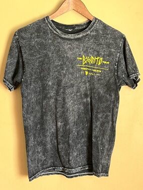 Twenty One Pilots Banditos 2018 Tour Mineral Wash Crewneck T-Shirt - Black